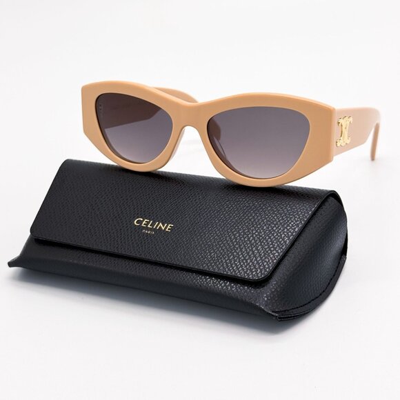 NEW CL40308U 57B CELINE BEIGE NUDE WOMEN SUNGLASSES CELINE - Picture 2 of 10